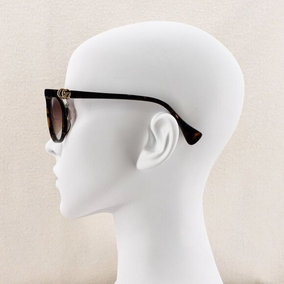 Gucci GG1071 Cat Eye Sunglasses Tortoise Brown OS - Picture 11 of 15